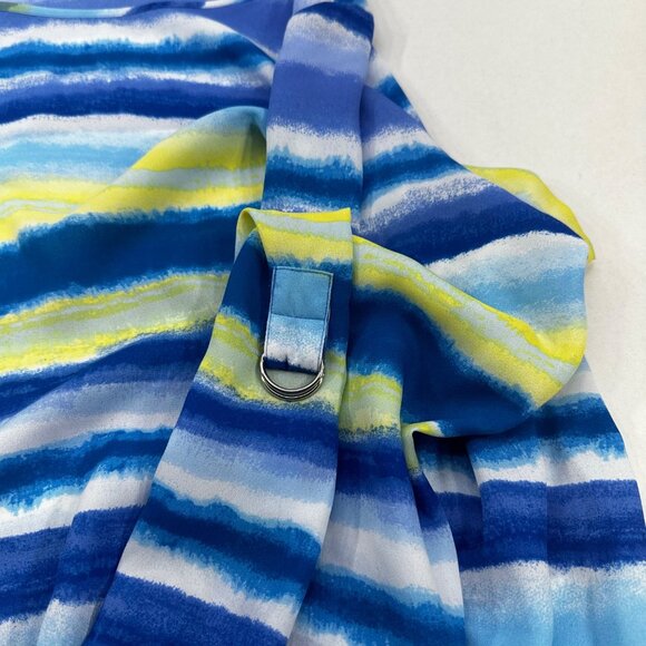 New Directions Women's Size XL Long Sleeve Top Blue Striped Preowned - Picture 3 of 12